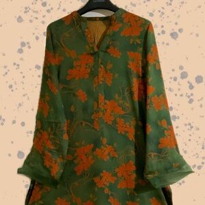 Elegant Coordinate Set silk/cotton